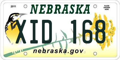 NE license plate XID168