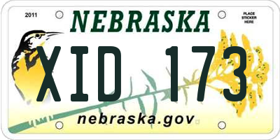 NE license plate XID173