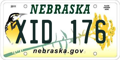 NE license plate XID176