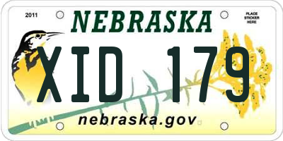 NE license plate XID179