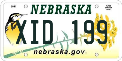 NE license plate XID199