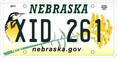 NE license plate XID261