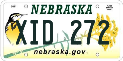 NE license plate XID272