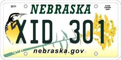 NE license plate XID301