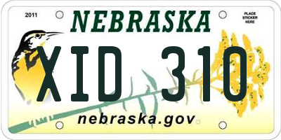 NE license plate XID310