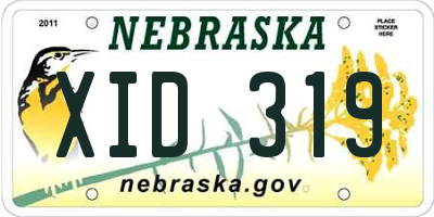 NE license plate XID319