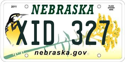 NE license plate XID327