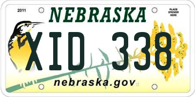 NE license plate XID338
