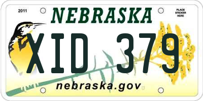 NE license plate XID379