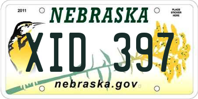 NE license plate XID397