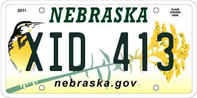 NE license plate XID413