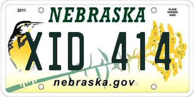 NE license plate XID414