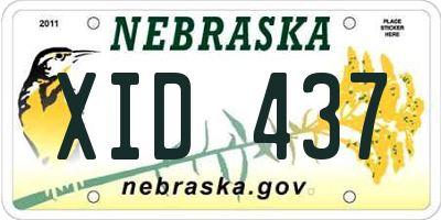 NE license plate XID437