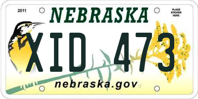 NE license plate XID473
