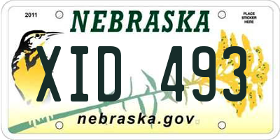 NE license plate XID493
