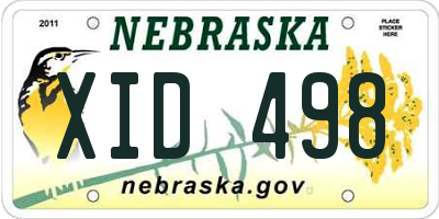 NE license plate XID498
