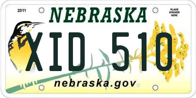 NE license plate XID510
