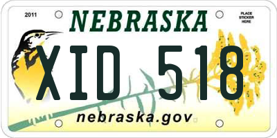 NE license plate XID518