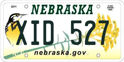 NE license plate XID527