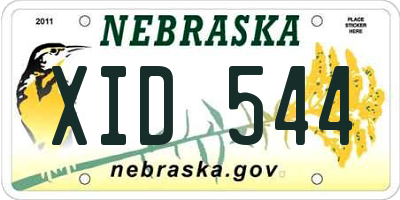 NE license plate XID544