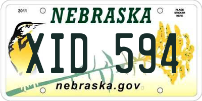 NE license plate XID594
