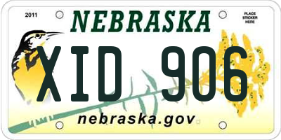 NE license plate XID906