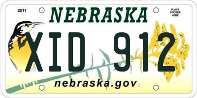 NE license plate XID912