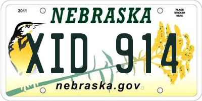 NE license plate XID914