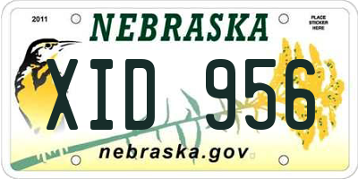 NE license plate XID956