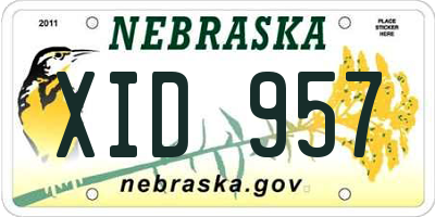 NE license plate XID957