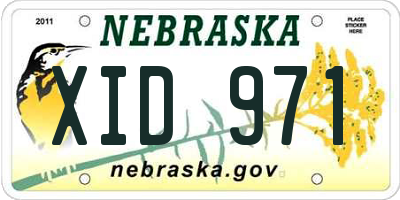 NE license plate XID971