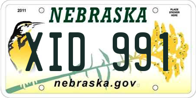 NE license plate XID991