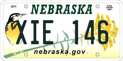 NE license plate XIE146