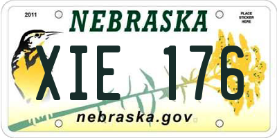 NE license plate XIE176
