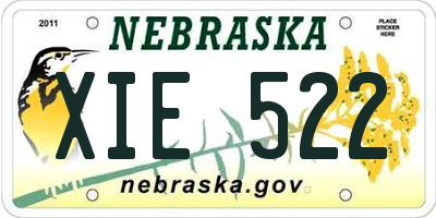 NE license plate XIE522