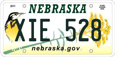 NE license plate XIE528