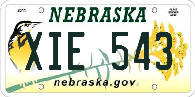 NE license plate XIE543