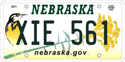NE license plate XIE561