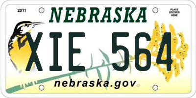 NE license plate XIE564
