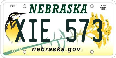 NE license plate XIE573