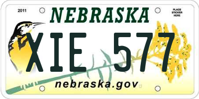 NE license plate XIE577