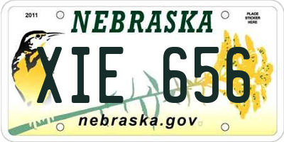 NE license plate XIE656