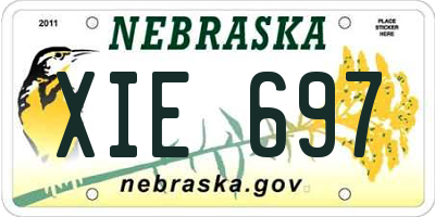 NE license plate XIE697