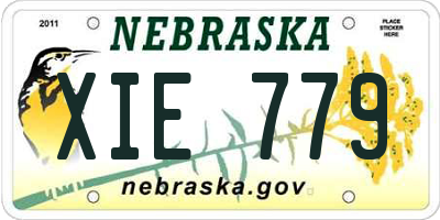NE license plate XIE779