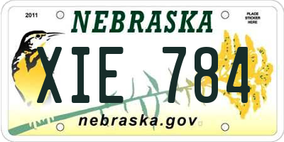NE license plate XIE784