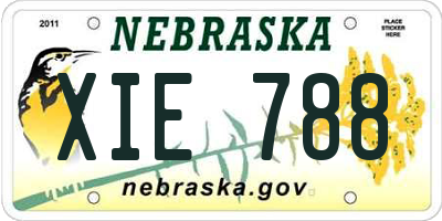 NE license plate XIE788