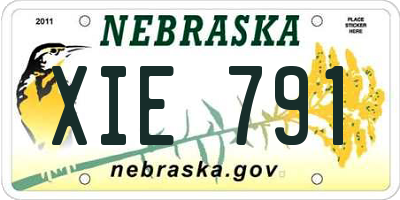 NE license plate XIE791