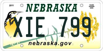 NE license plate XIE799