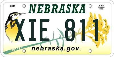 NE license plate XIE811