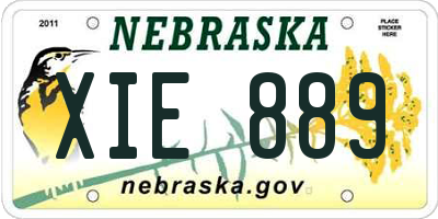 NE license plate XIE889